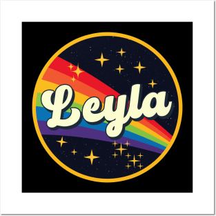 Leyla // Rainbow In Space Vintage Style Posters and Art